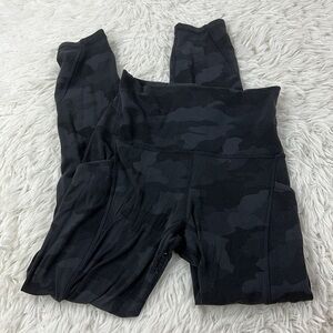 Lululemon Align High Rise Crop with Pockets 23" Heritage 365 Camo Deep Coal Mult